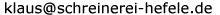 e-Mail an den Schreinermeister